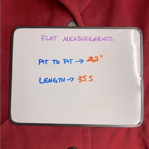 Anne Klein Red Wool Cashmere Blend 3 Button Overcoat S - Picture 6 of 16